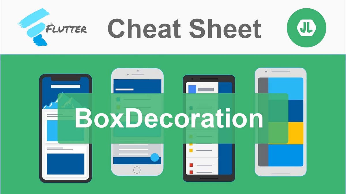 Flutter — BoxDecoration Cheat Sheet | by Julien Louage | JLouage | Medium