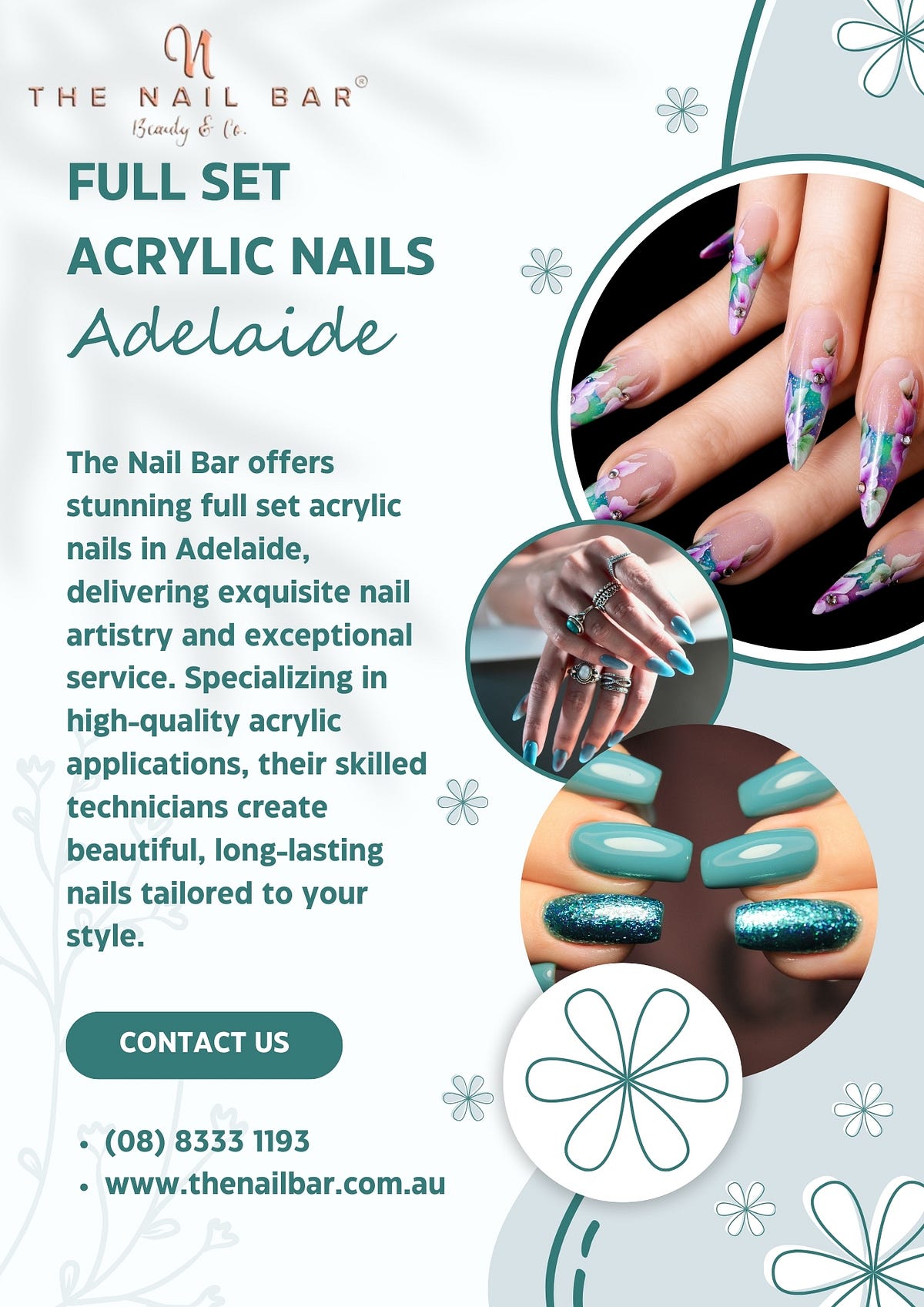 Full Set Acrylic Nails Adelaide Nail Salon Adelaide Medium