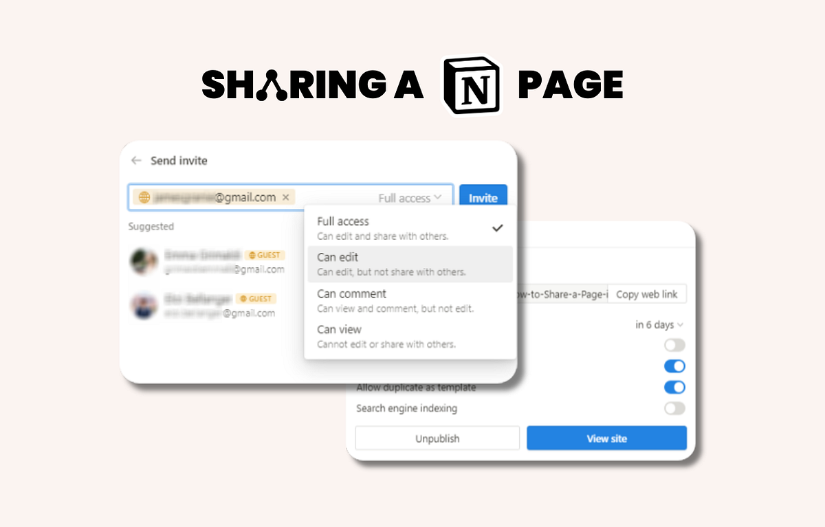 How to Share a Notion Page with Someone Medium