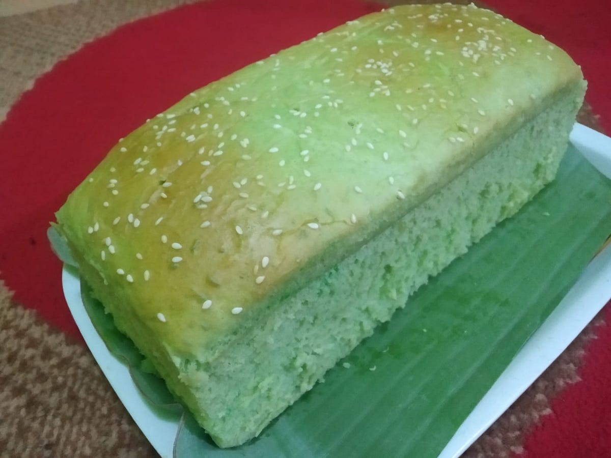 How to make Simple Green Pandan Bread by Novni Anp Medium