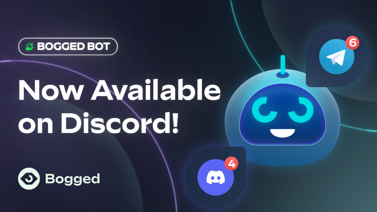 Bogged Token Price Alert Bot is now available for Discord by Bogged