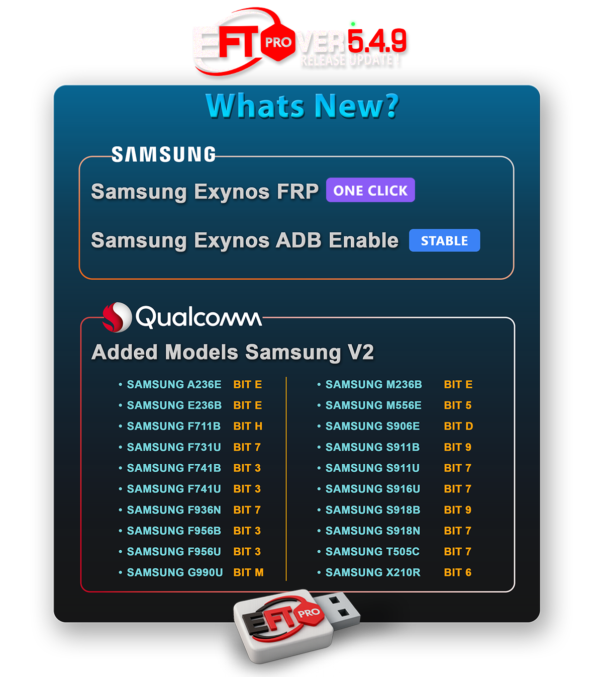 EFT Pro Dongle Update V5.4.9 is released