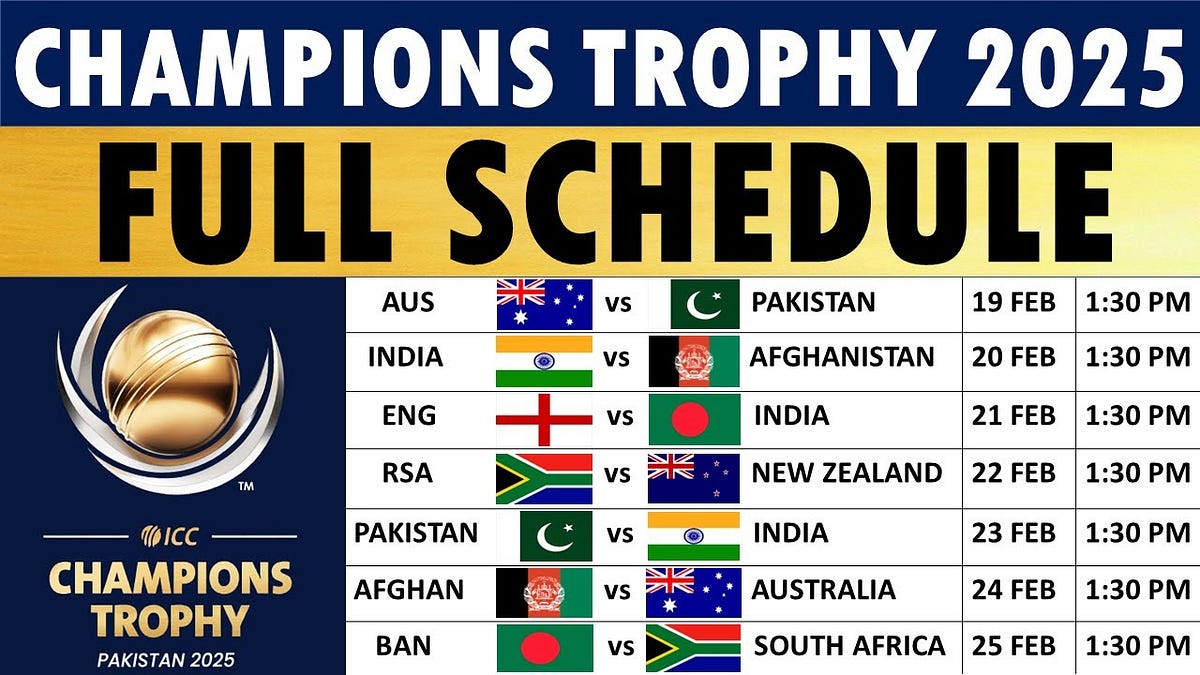 The ICC Champions Trophy 2025 would actually be the first ever largest cricketing event in