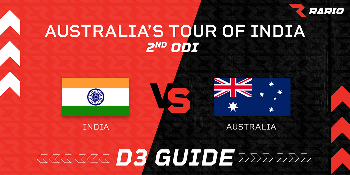 India vs Australia 2nd ODI D3 Guide by Robin Sharma Rario Medium