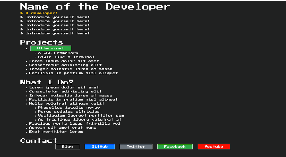 Build a Terminal Style Portfolio Page by Ömer İmzalı Medium