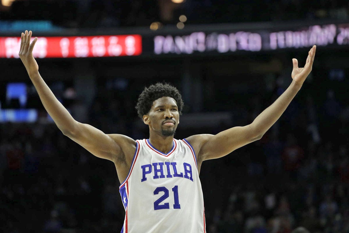 How did Joel Embiid work on his shot? 'I watched white people