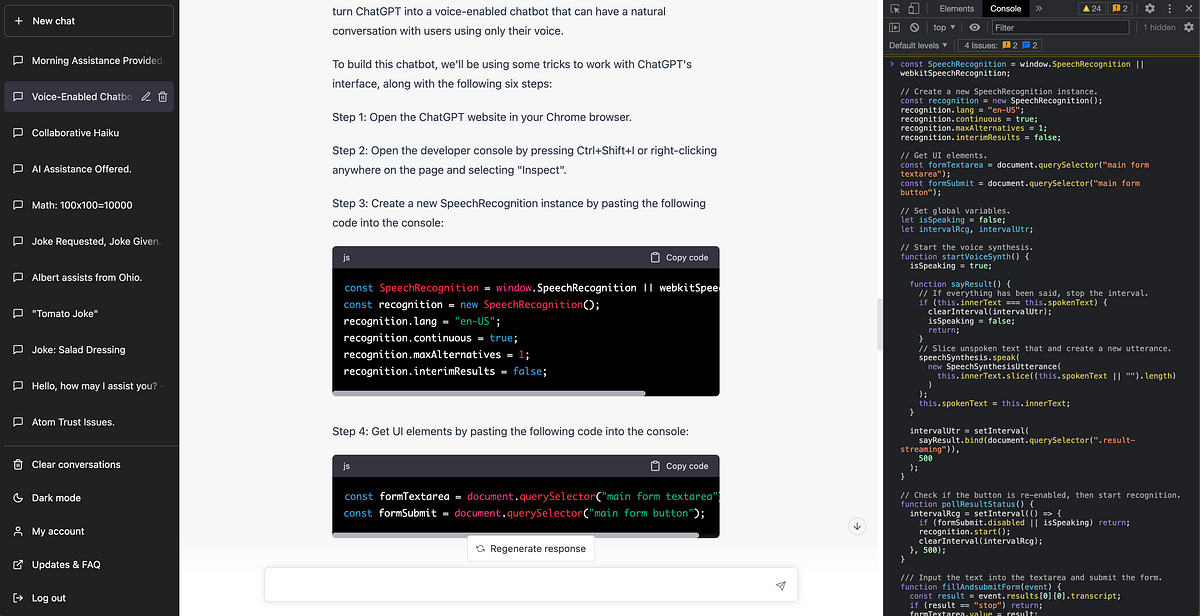 Turn ChatGPT into a Voice-Enabled Chatbot in 60 Lines of Code | by ...