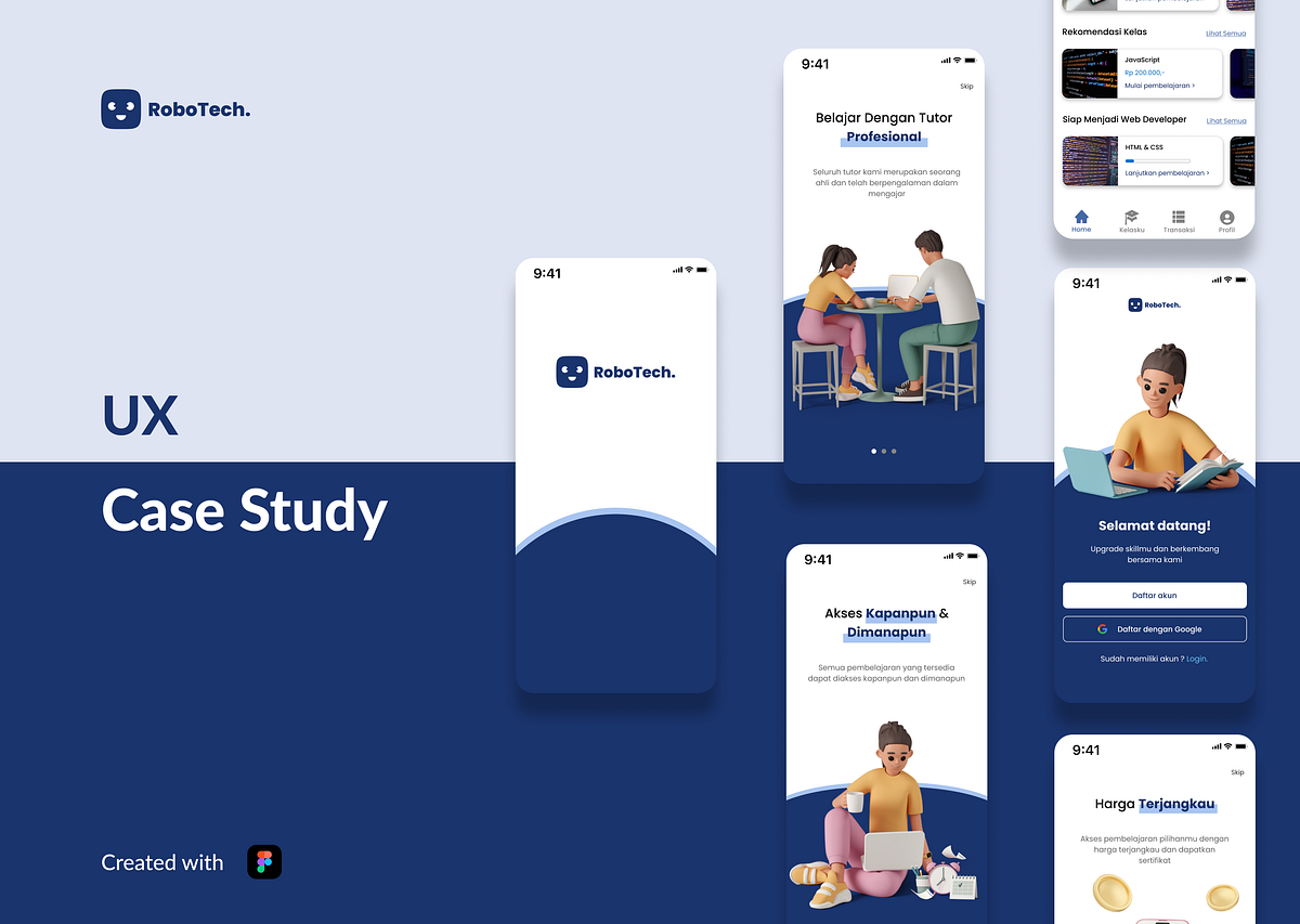 UX Case Study: RoboTech. — Aplikasi Pembelajaran Online (Online Course ...