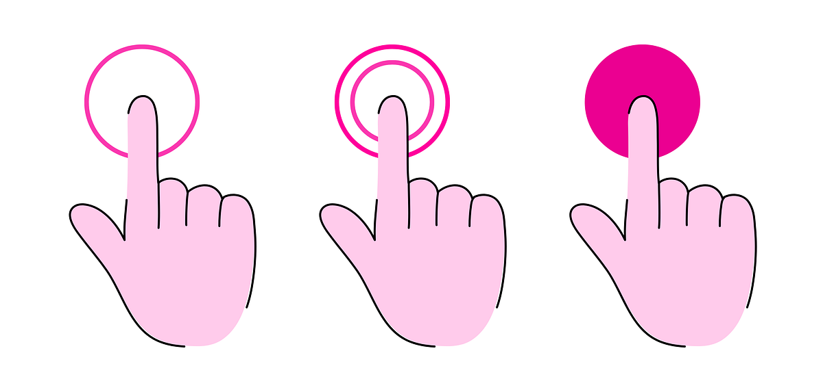 How to make Buttons detect tap, double tap and long press gestures in