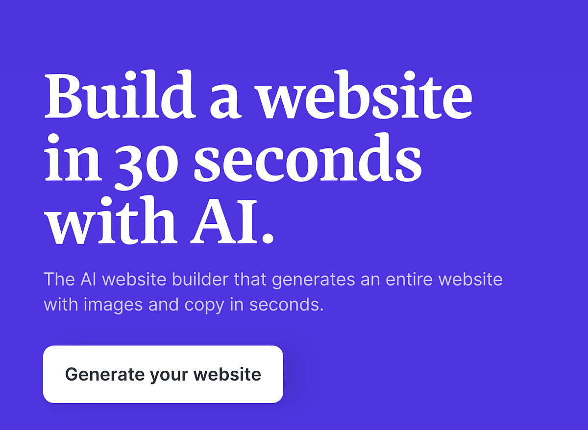 Build Your Website In 30 Seconds With This Ai Powered Website Builder Build Your Website In 30 Seconds With This Ai Powered Website Builder