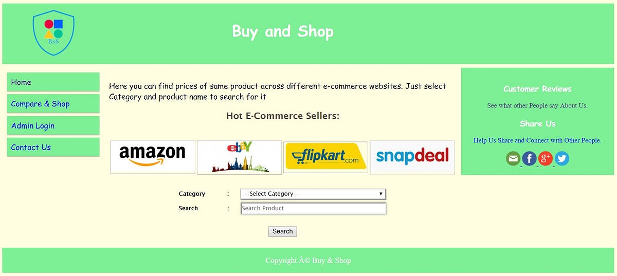 Compare across different websites like Amazon,Flipkart & e
