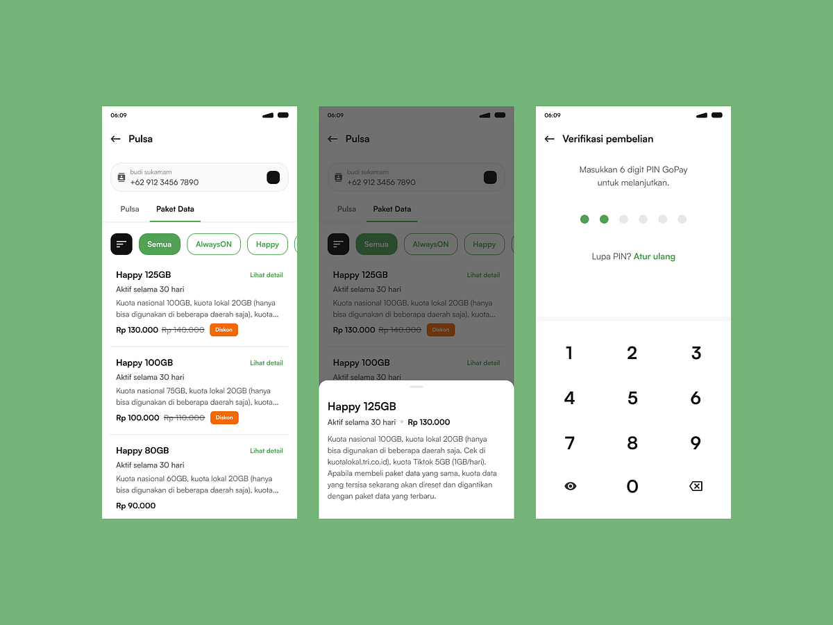 Gojek (Flow Pembelian Paket Data): Studi Kasus UX | by Ikhya Ulummuddin ...