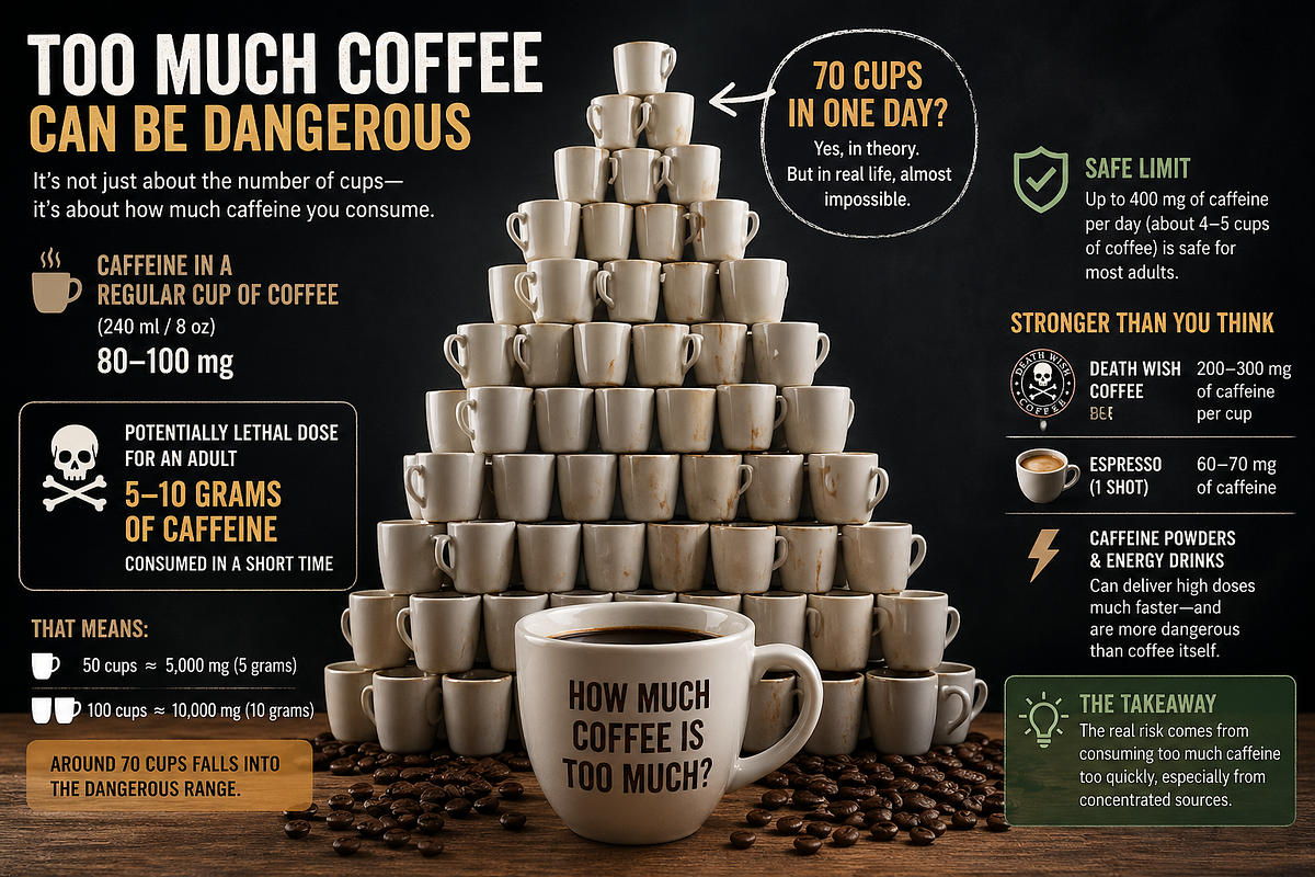 Did You Know Too Much Coffee Can Actually Kill You? | by Rosario Licodia |  Did You KnowShort Fun Facts | Apr, 2026 | Medium