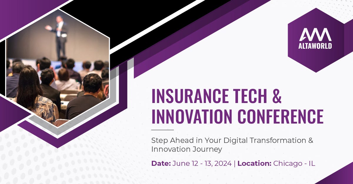 Announcement Insurance Tech & Innovation Conference, Chicago 2024 by