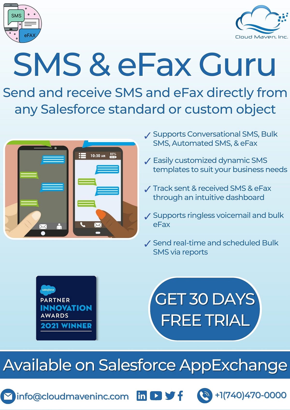 Salesforce messaging app SMS & eFax Guru by Olivia Brownie Medium
