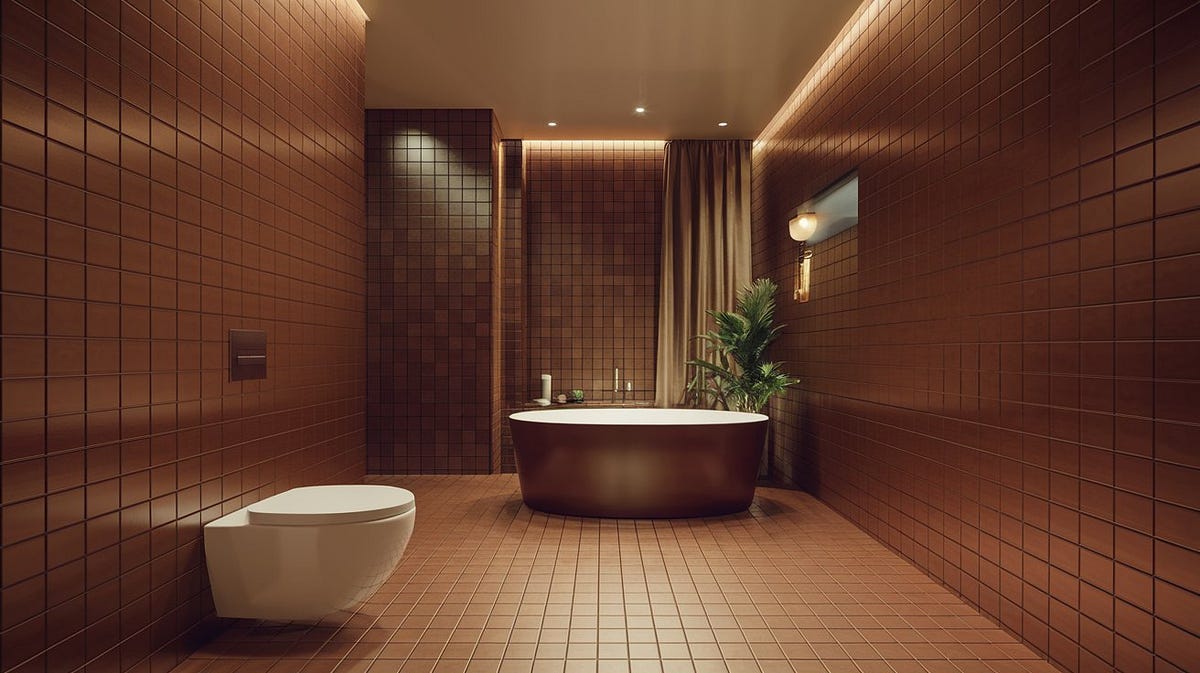 Transform Your Space: The Allure of Dark Brown Bathroom Tiles | by ...