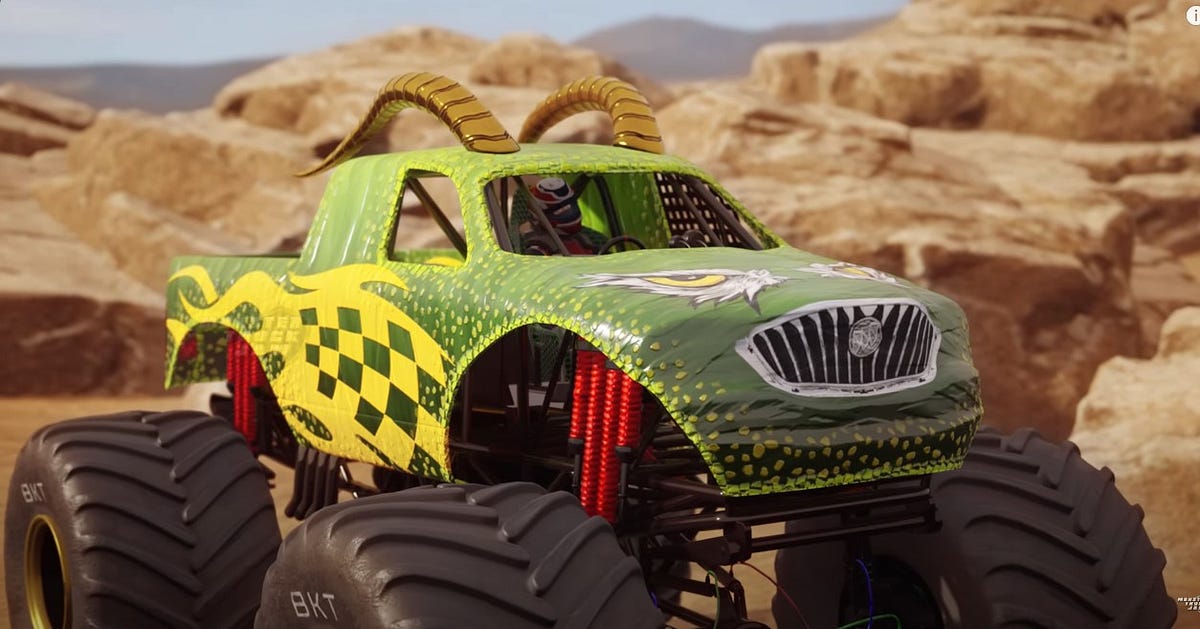 Desert Titans Monster Trucks Go HeadtoHead in Canyon Clash Jam