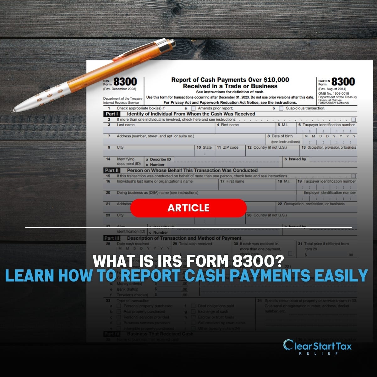 Understanding IRS Form 8300 | Reporting Cash Payments | Medium