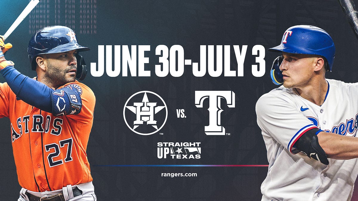 Rangers vs. Astros Preview June 30July 3 at Globe Life Field by