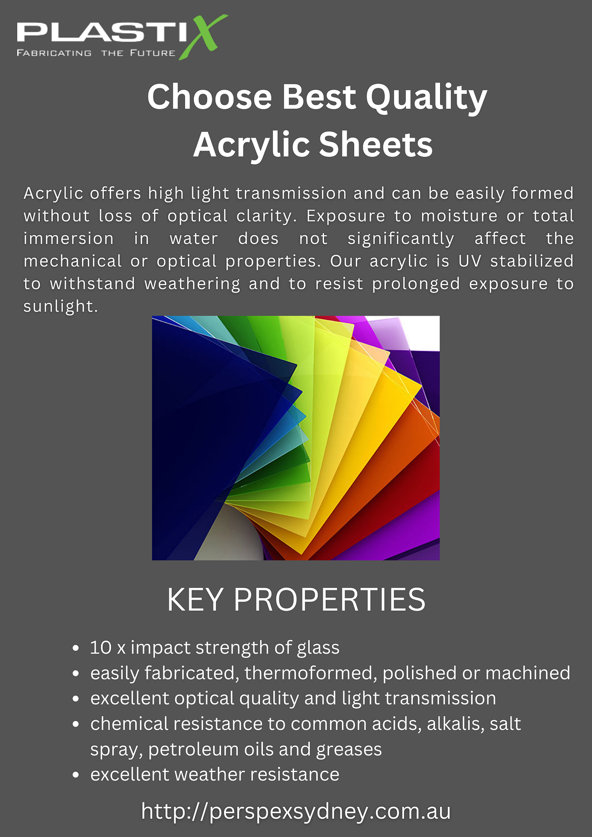 Choose The Best Quality Acrylic Sheets In Sydney Plastix Australia