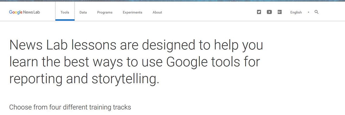 Google News Lab. Google News Lab offers several tools… | by tom.weineck ...