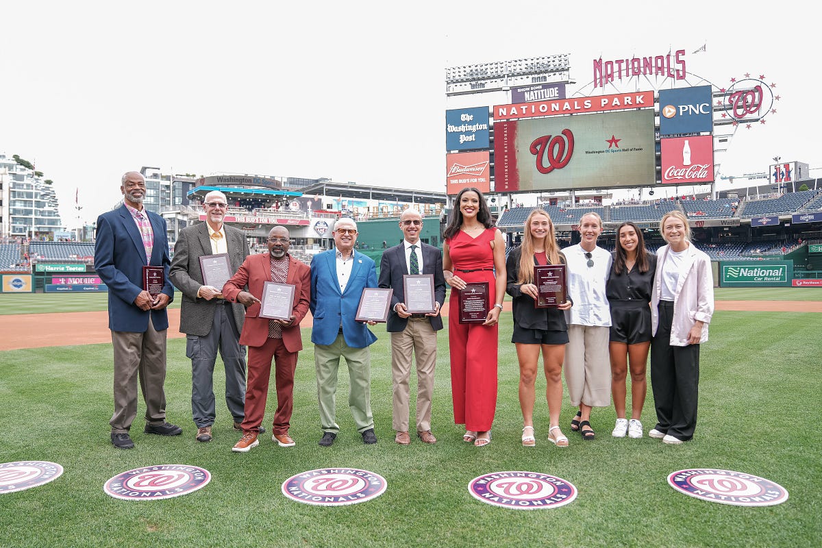 Three Athletes, Two Coaches, One Championship Team to be Inducted into DC Sports Hall of Fame Sunday, July 9 by Nationals Communications Curly W Live photo