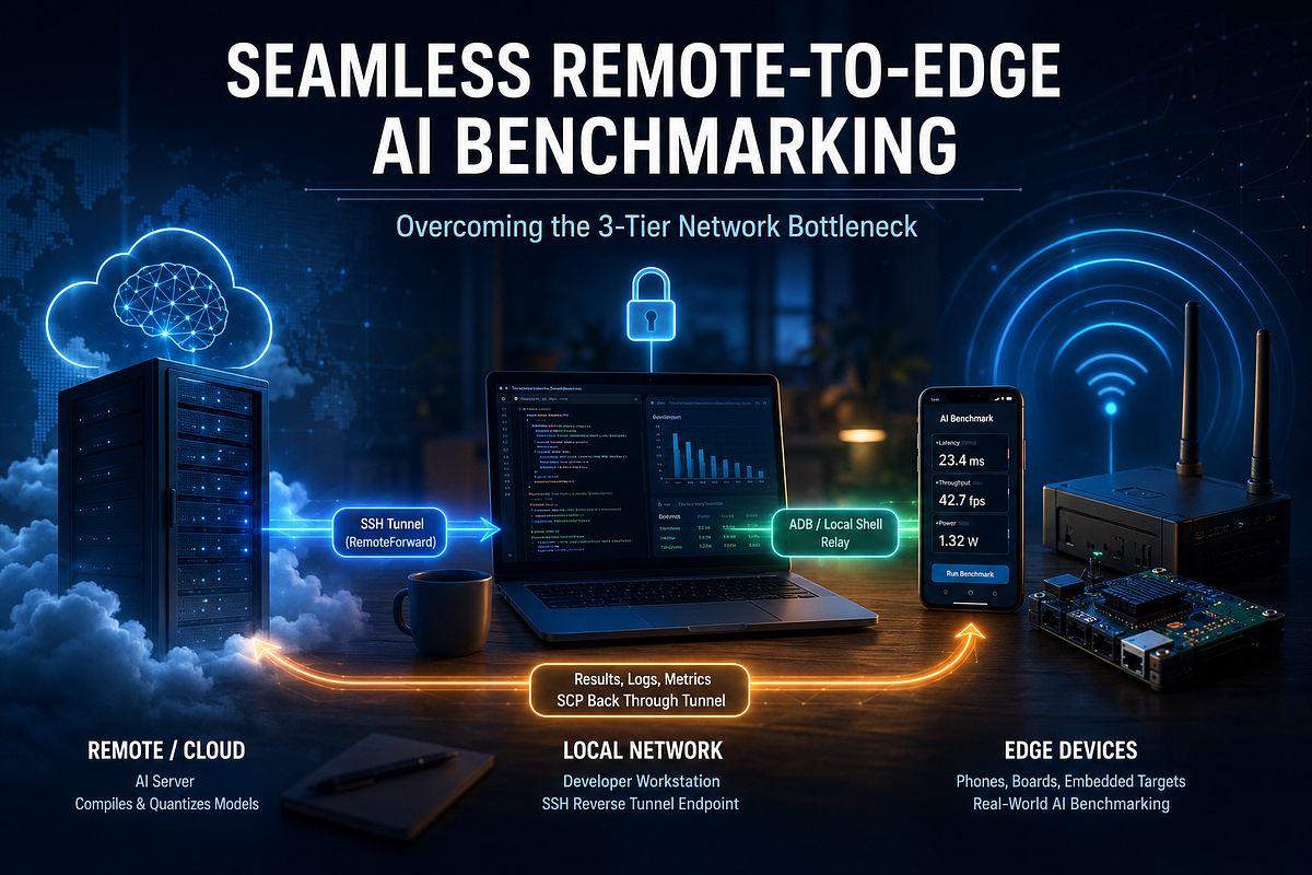 Seamless Remote-to-Edge AI Benchmarking: Overcoming the 3-Tier Network Bottleneck