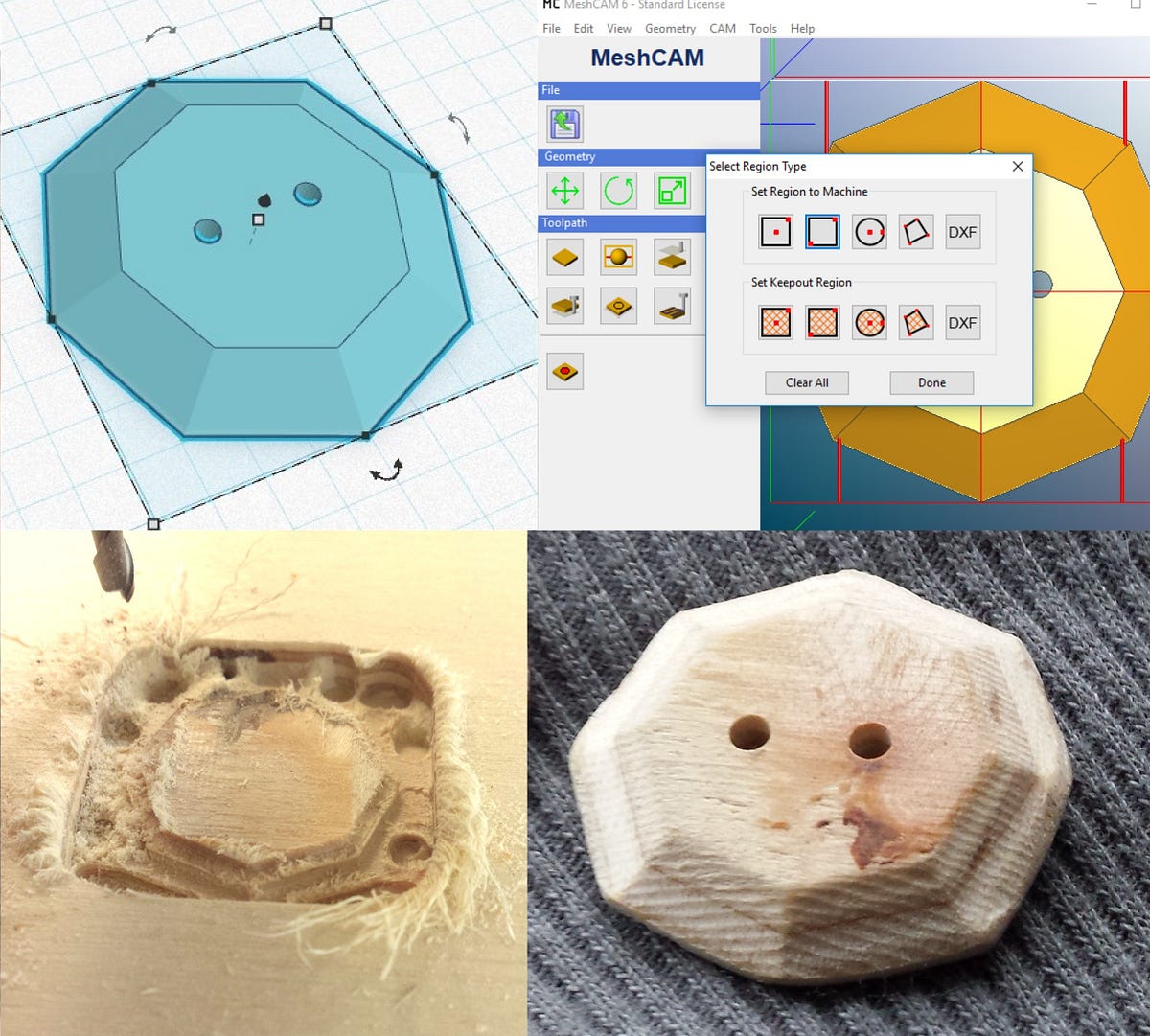 Shapeoko + EASEL Milling using Meshcam‘s 3D GCode by Jess Medium