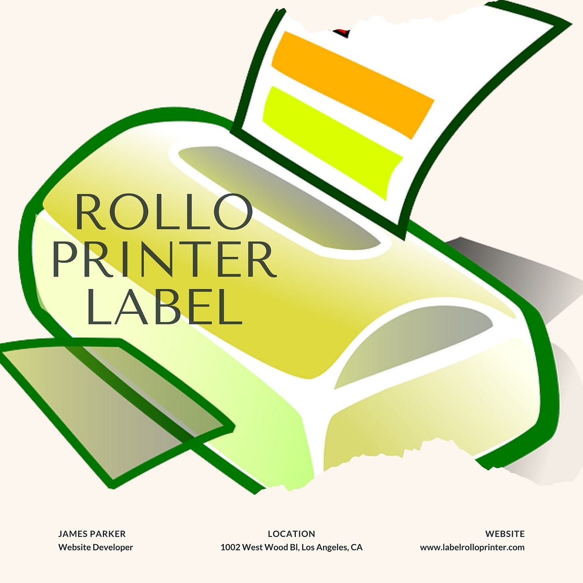 Rollo Printer Label James Parker Medium
