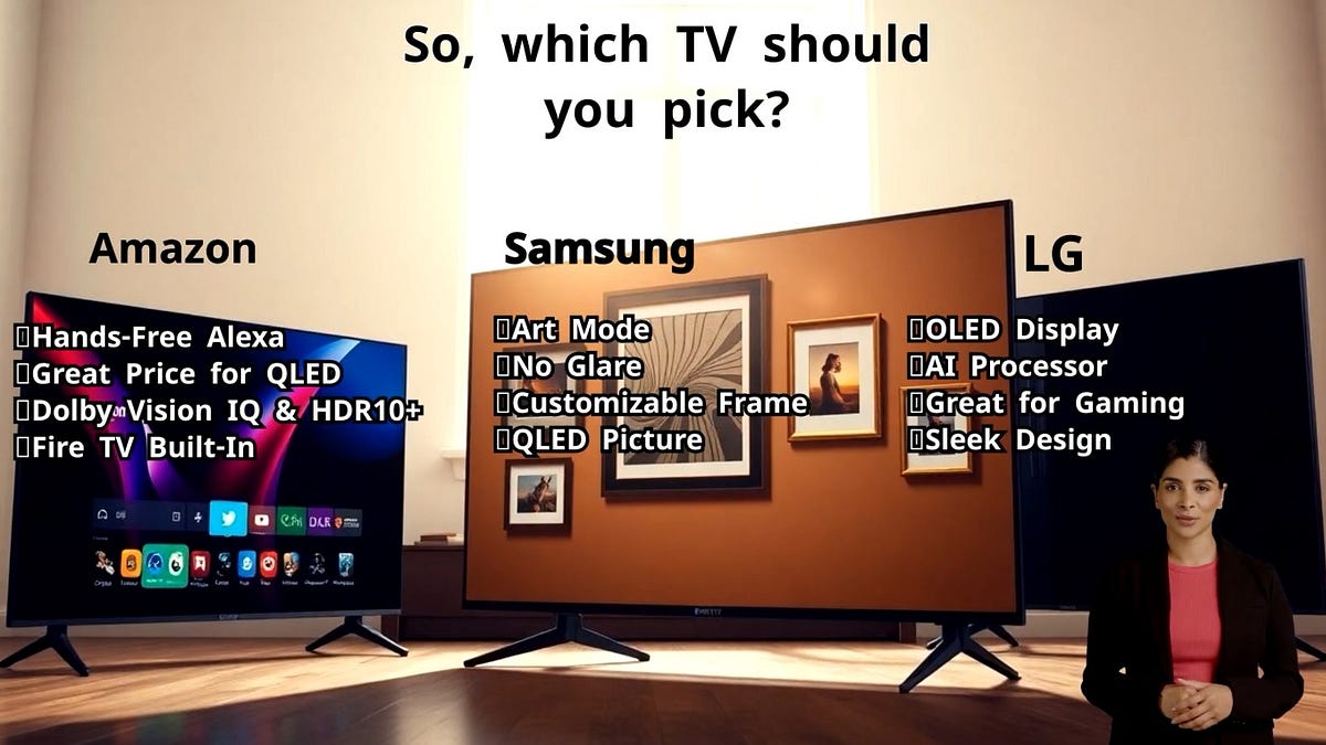 Top 3 Best 55Inch TVs Amazon Fire, Samsung Frame, and LG OLED — Which One Should You Buy? by