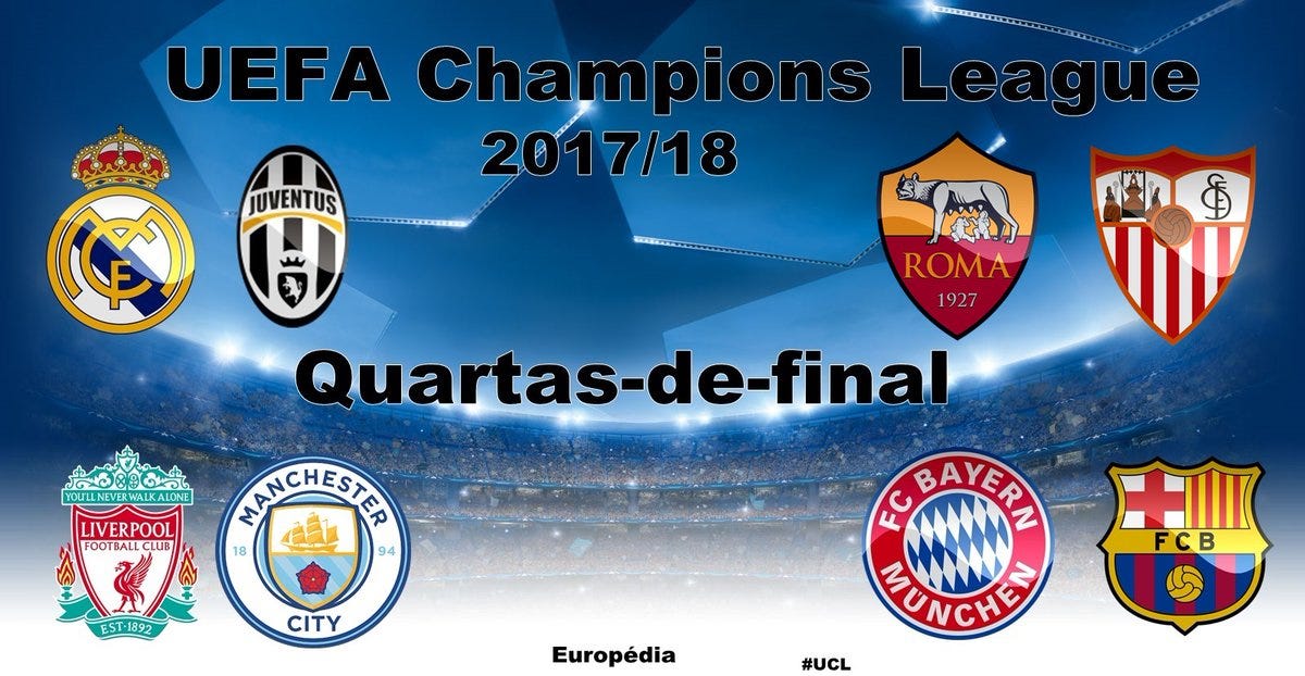 Confrontos Quartas de Final Champions League 2018