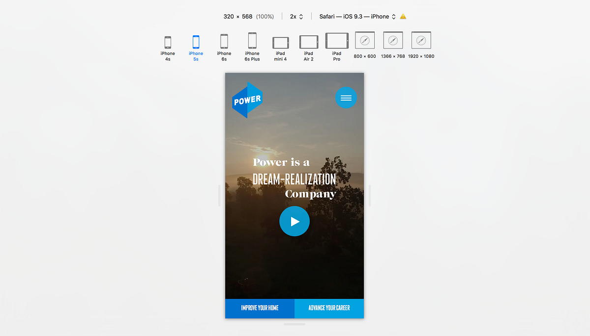 Safari’s Responsive Web Design Mode | by Jeremy Bower | Tech at Power