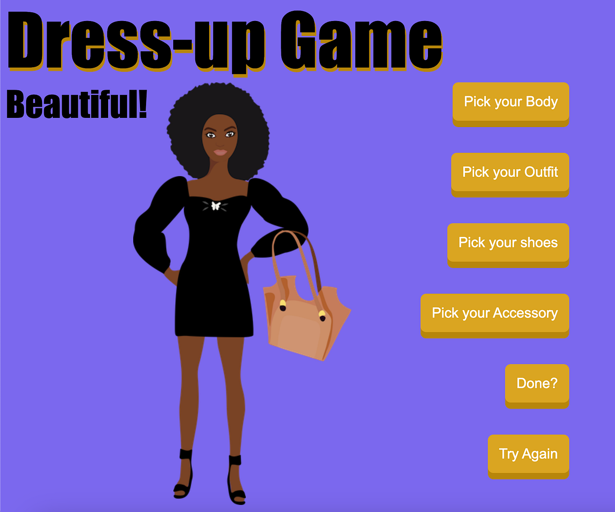 Dress-up game: Adv Web Dev Final Project | by Beth Anne Dekeizer | Medium
