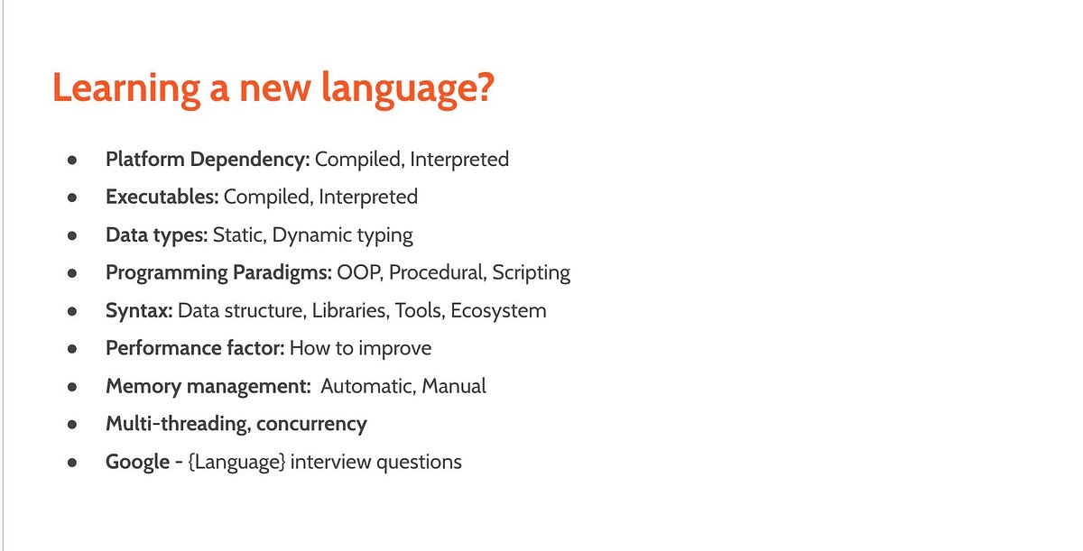 Ultimate Checklist to Learn a New Programming Language or Framework ...
