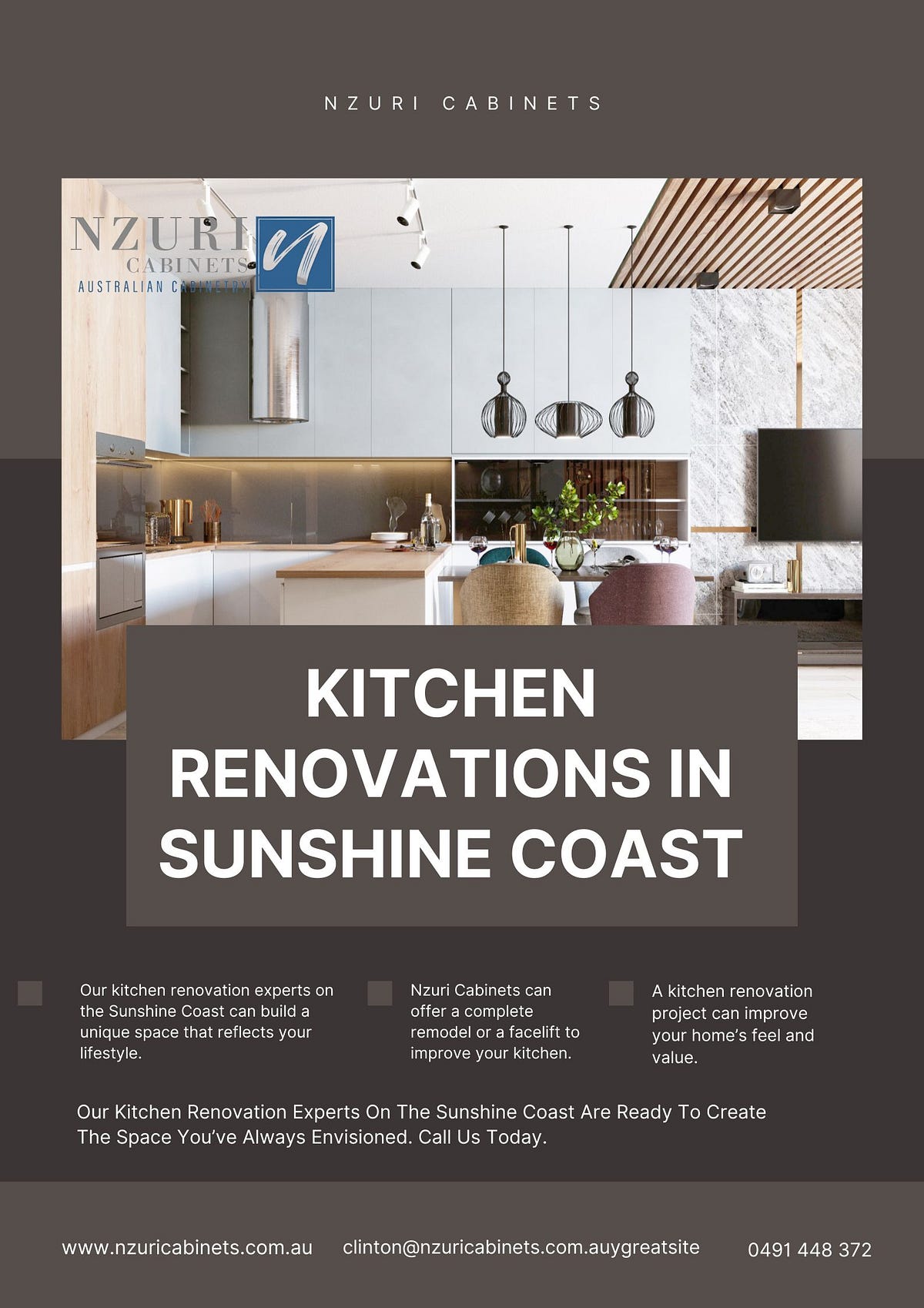 Kitchen Renovations Sunshine Coas - Nzuri Cabinets - Medium