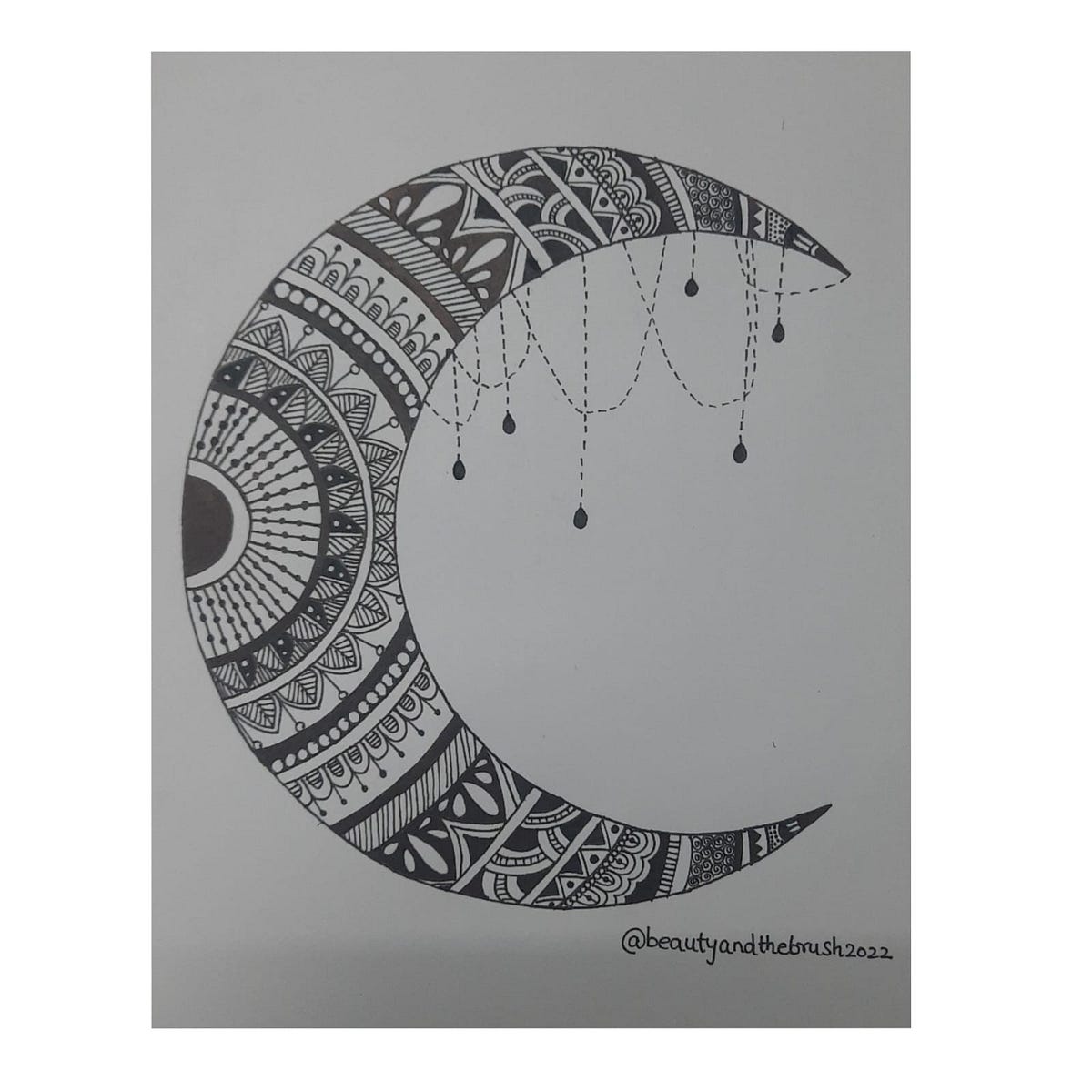 Half Moon- Mandala Art🌙. Mandala Art Is A Type Of Geometric… 