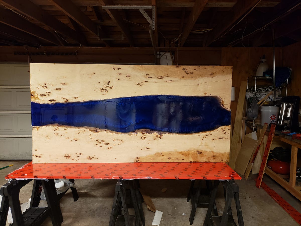 DIY Epoxy Resin River Table— Garage Workshop