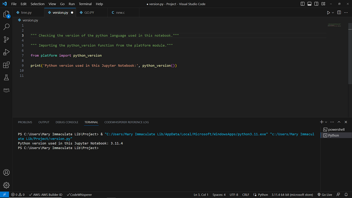 CHECKING PYTHON — VERSION USING A Py SCRIPT - James Kariuki Jk - Medium