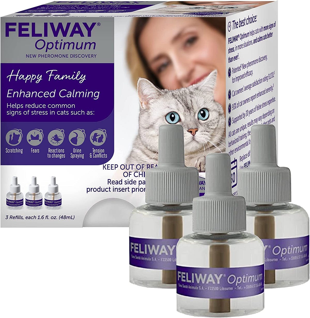Curated visual reference: Picture Idea: Feliway Optimum Enhanced Calming Pheromone 30 Day Refill 3 Pack