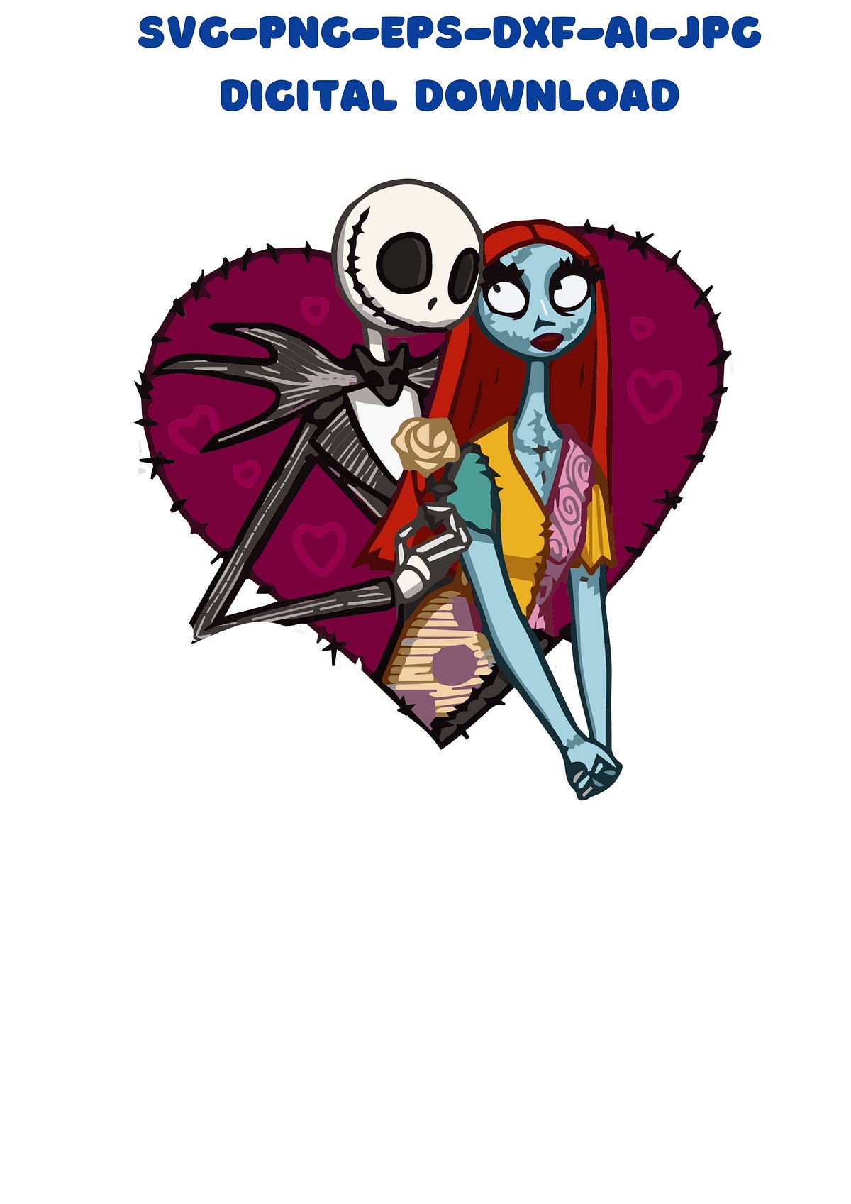Jack Skellington Svg- Jack and Sally Svg- Digital Cut File For Cricut ...
