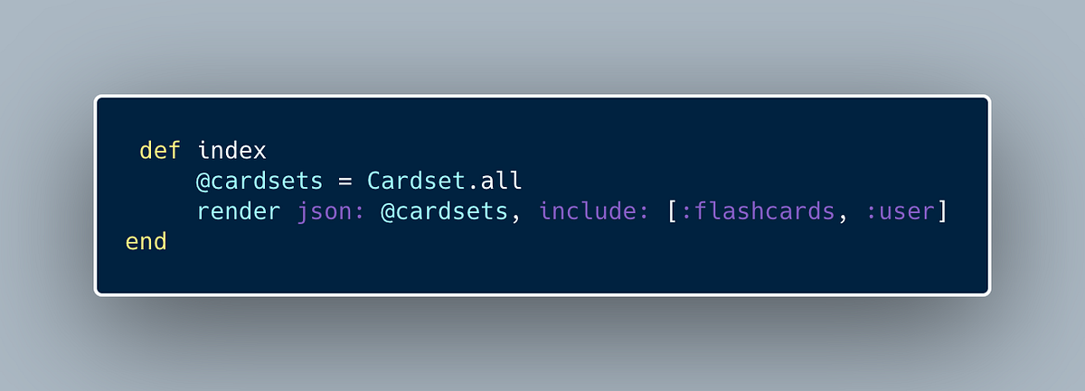 “render json:” “:include” multiple ActiveRecord associations | by Jodi ...
