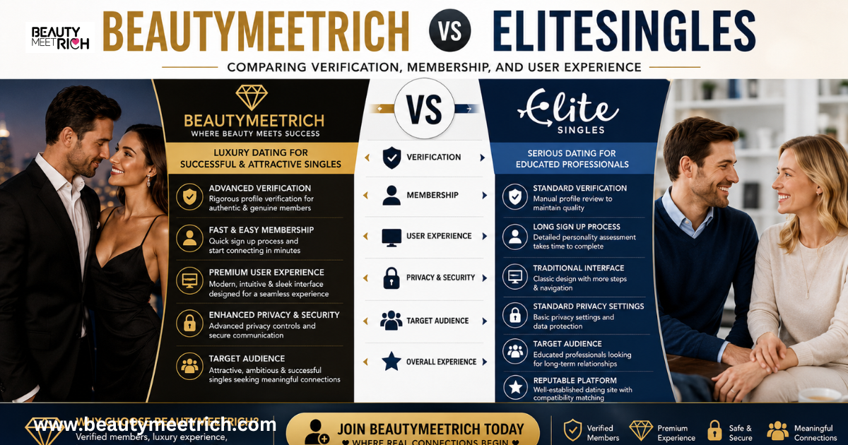 BeautyMeetRich vs EliteSingles: Which Dating Platform Is Better for Modern Affluent Singles?