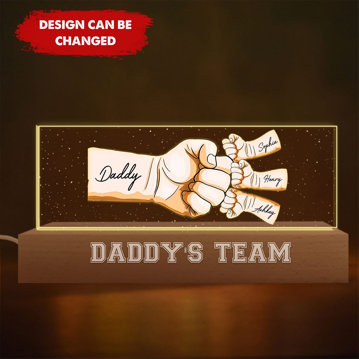 Fist Bump" Personalised Dad Fathers Day Graphic By Designfly