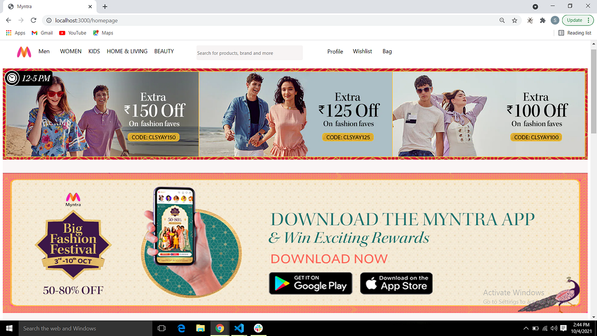 Myntra-Clone. Hello everyone our team developed… | by Sumit Kumar | Medium
