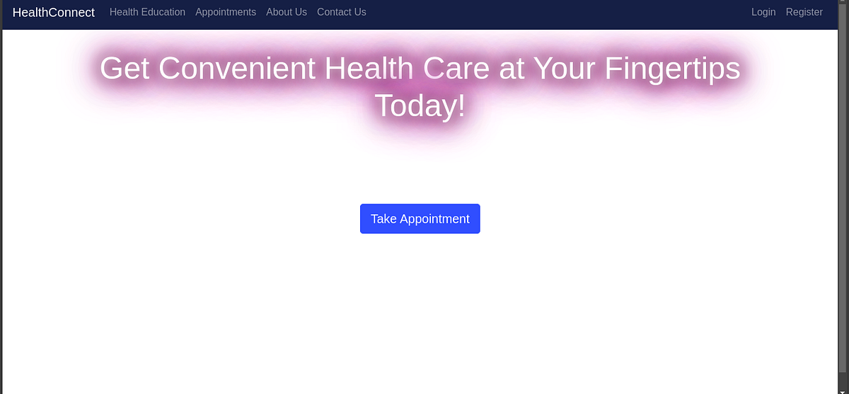 HealthConnect Patient Appointment System by congo migue Nov, 2023