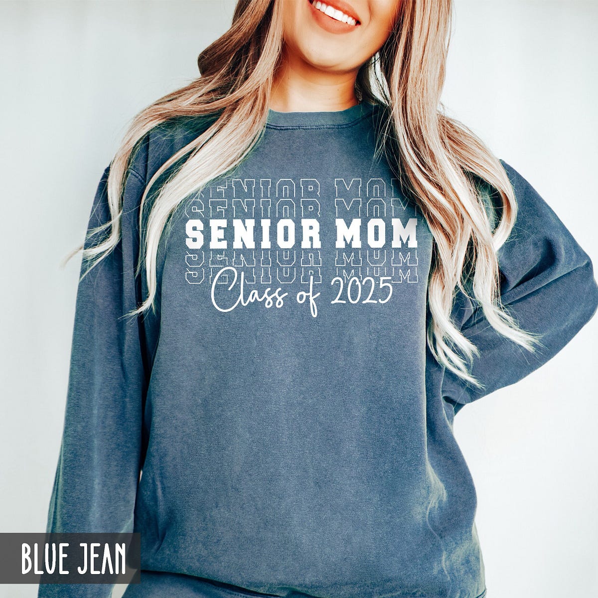 Comfort Colors® Senior Mom Sweatshirt, Senior Class of 2025 Crewneck ...