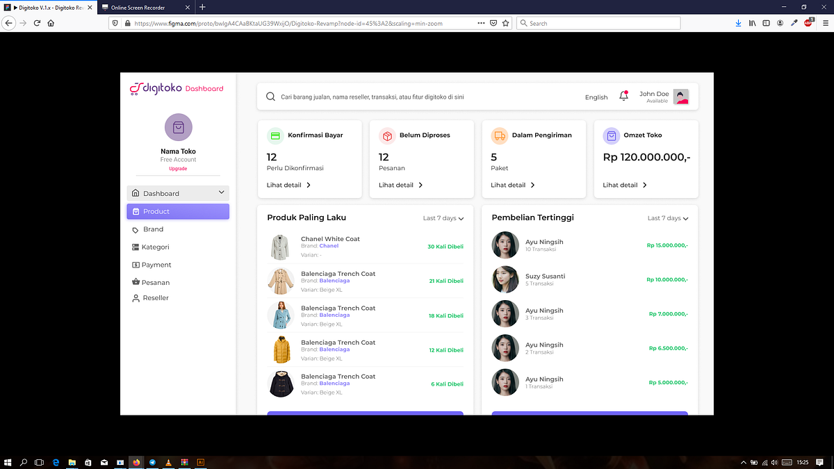 Studi Kasus UX: Desain Dashboard Aplikasi Pengelolaan Pemesanan Barang ...
