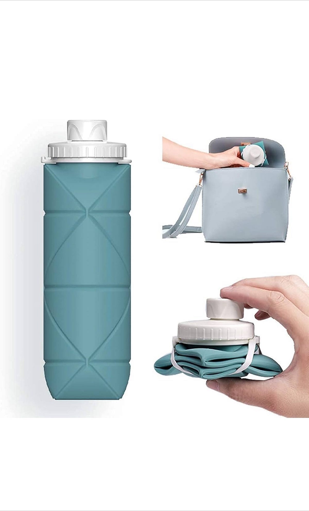 Collapsible Water Bottles Cups Leakproof Valve Reusable BPA Free ...