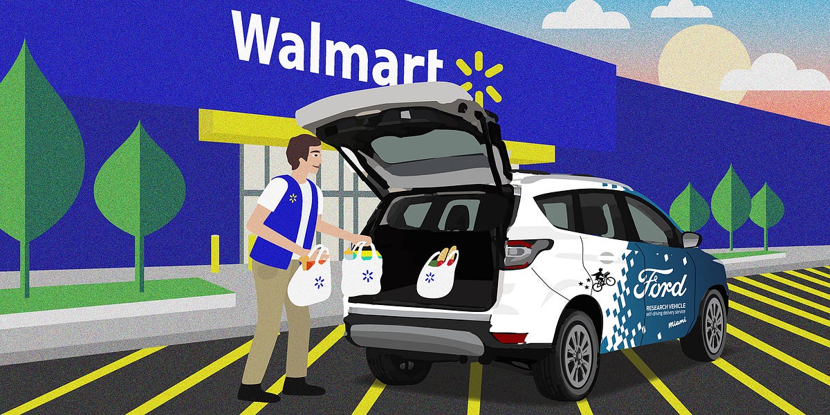 Ford and Walmart Partner to Deliver Goods With Self-Driving Cars