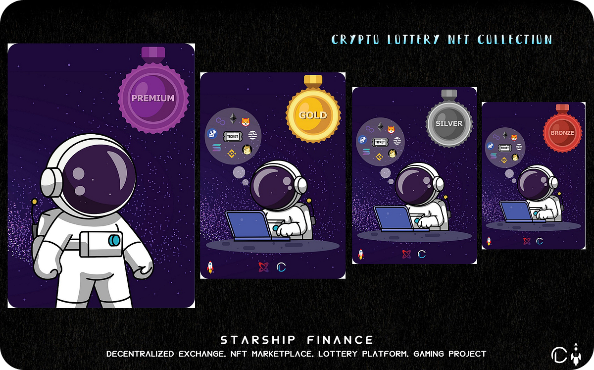 Crypto Lottery badges. $100,000 cash back to owners | by Starship Finance |  Medium